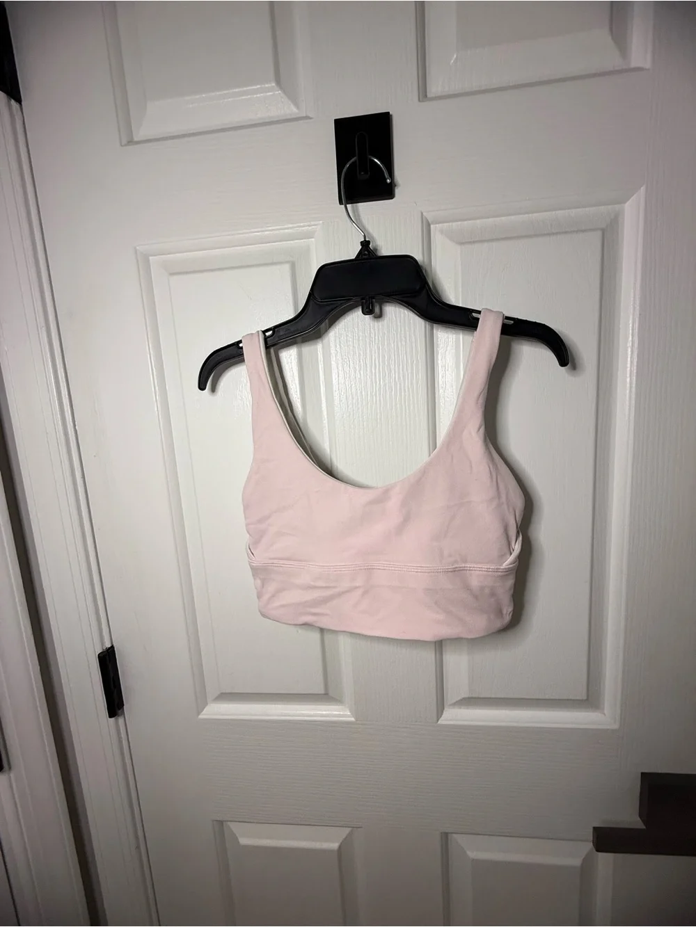 lululemon athletica reversible white/Pale Pink Scoop-Back Sports Bra size 6
